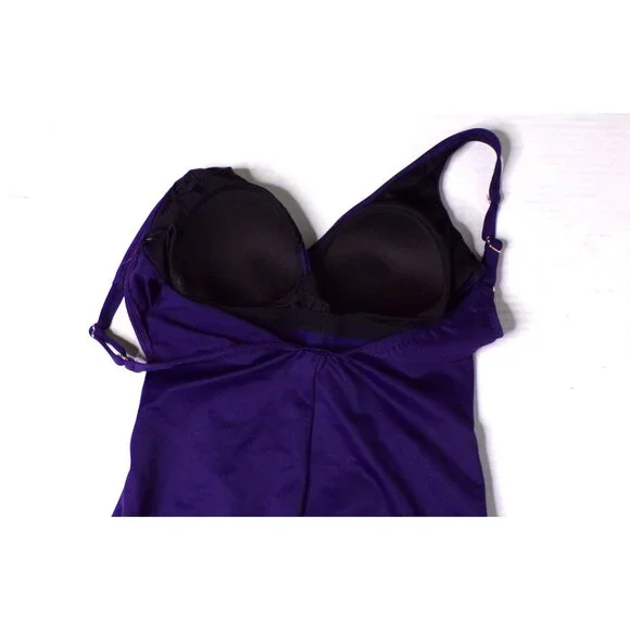 🆕 MIRACLESUIT Oceanus Slimming One Piece Swimsuit 12 Purple - Picture 11 of 11